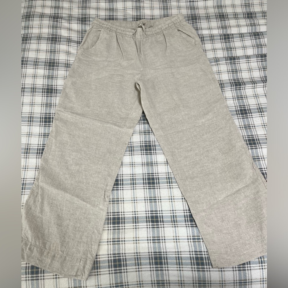 Women’s “washable” linen pants w/ elastic waist